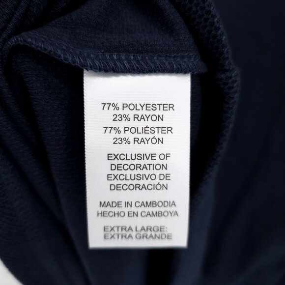 NWT Tommy Bahama Island Sleepwear Navy Blue Long Sleeve Shirt Textured Knit XL - Picture 7 of 8